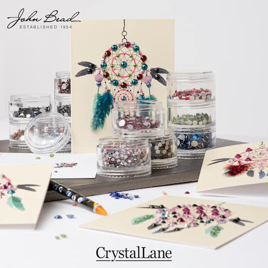 Crystal Lane DIY Assorted Glass Round Flatback Rhinestones Combo